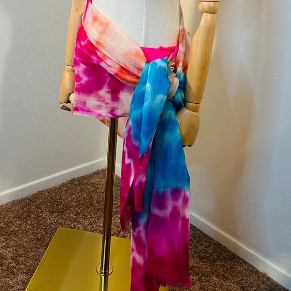 Summer Scarf/Coverup Tye-dyed              NEW - Picture 4 of 4